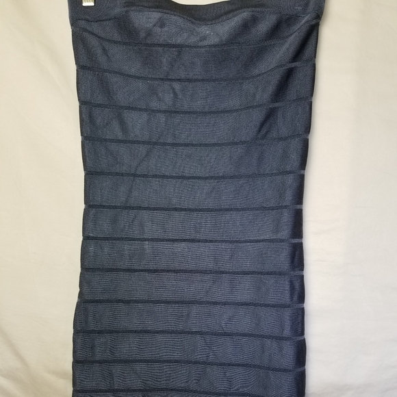 French Connection Charcoal Gray Strapless Bandage Dress Bodycon Size 8 - Picture 2 of 10
